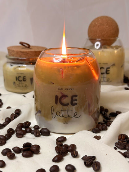 Iced Latte Coffee Candle – Realistic Ice Cube Design | Perfect Gift