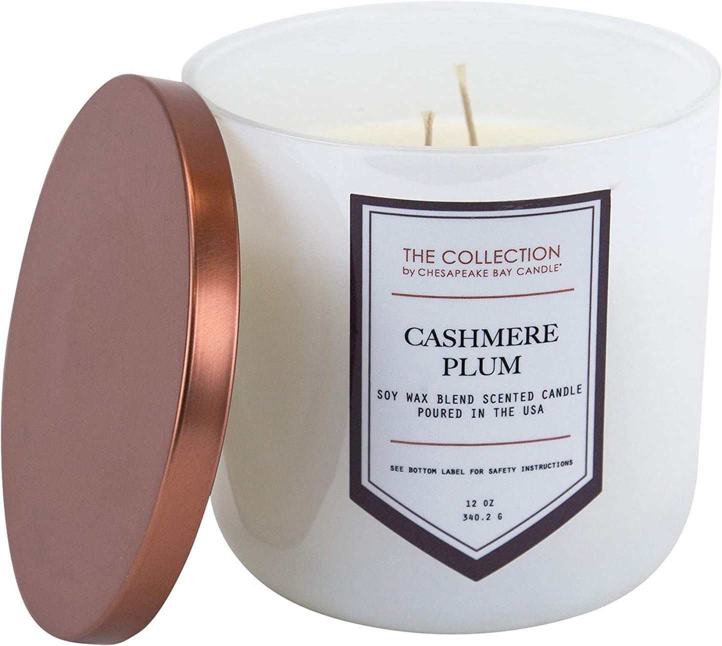 the Collection Two-Wick Scented Candle, Cashmere Plum Medium Jar